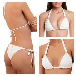 VIX Scales White Halter Bikini Top